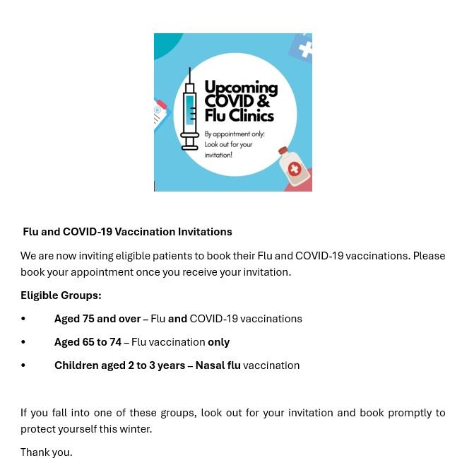 Flu & Covid Clinics